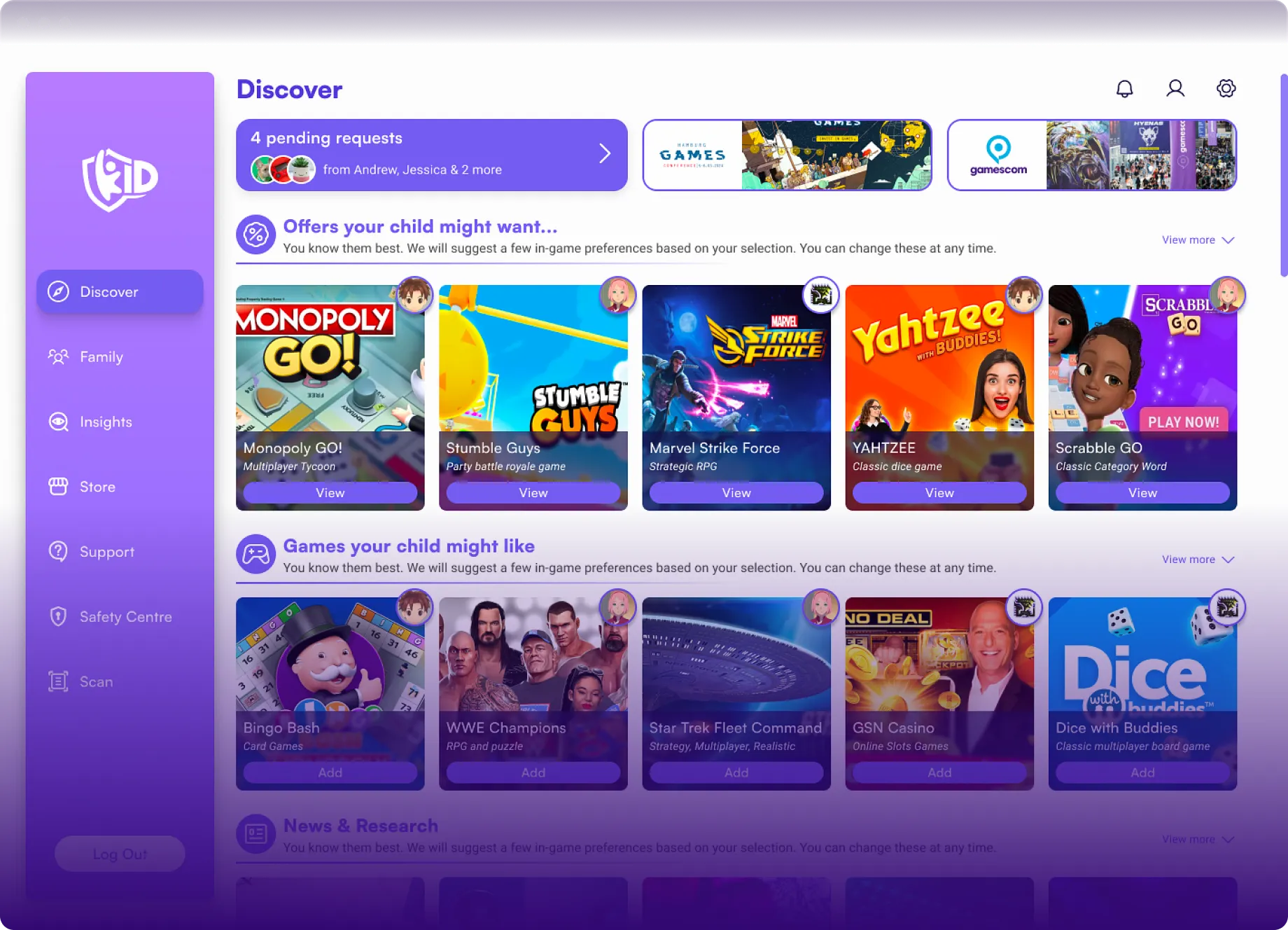 Screenshot of Sensorama platform